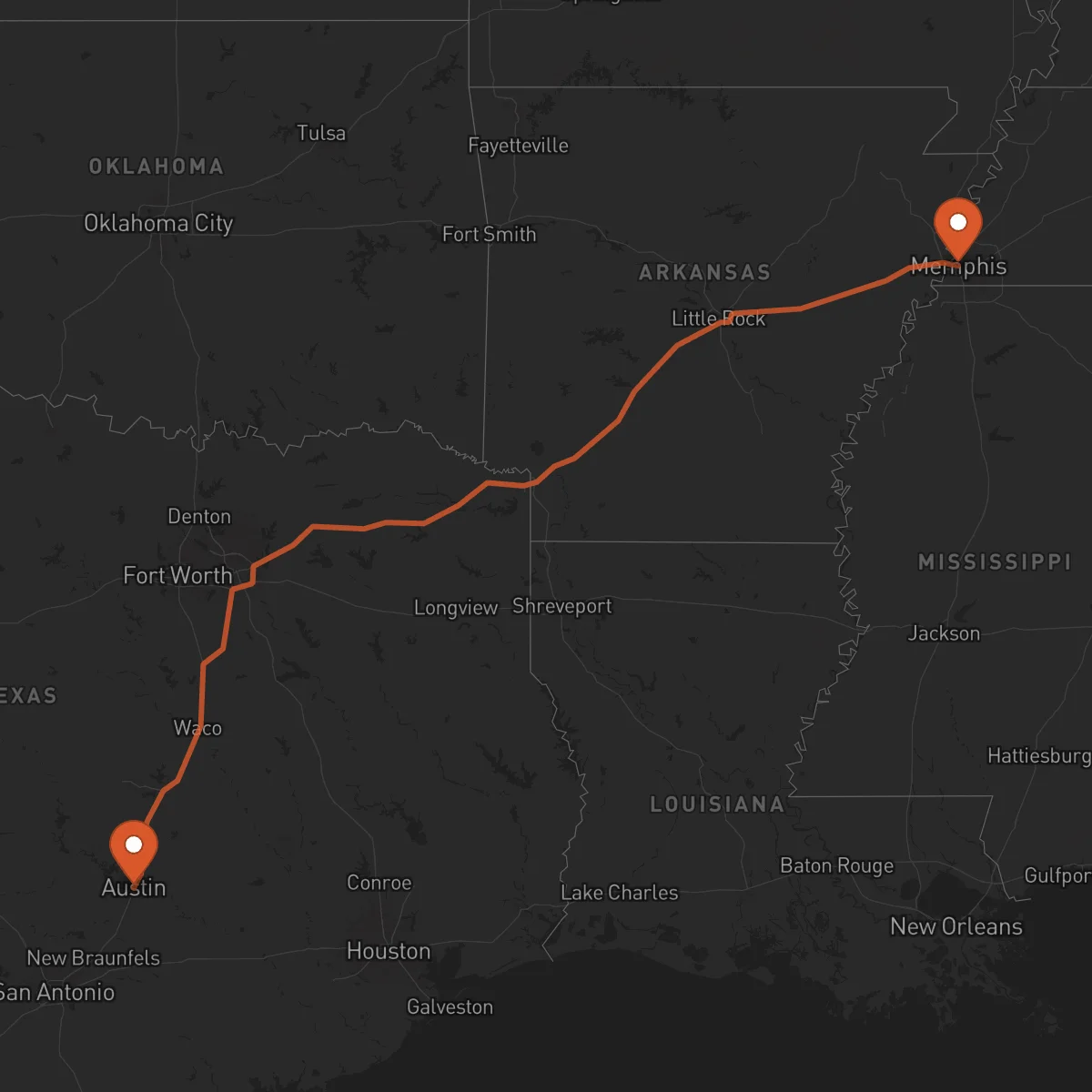 Ruta Austin - Memphis
