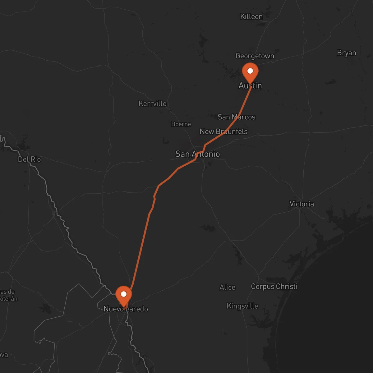 Ruta Nuevo Laredo - Austin