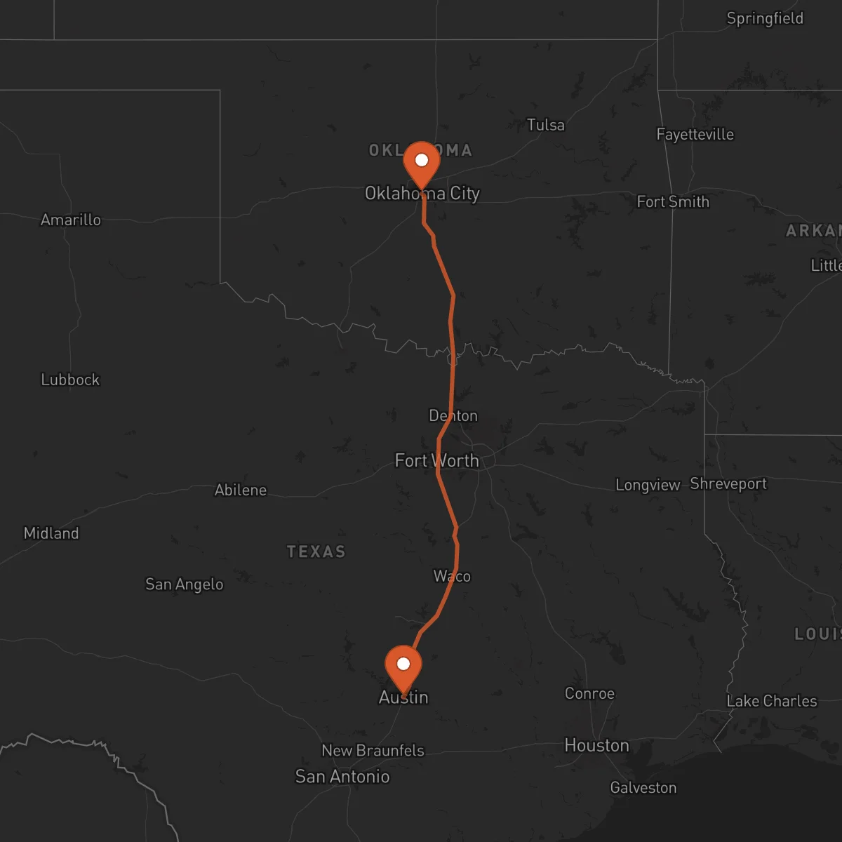 Ruta Austin - Oklahoma City