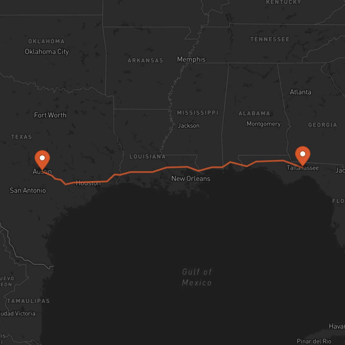 Ruta Austin - Tallahassee
