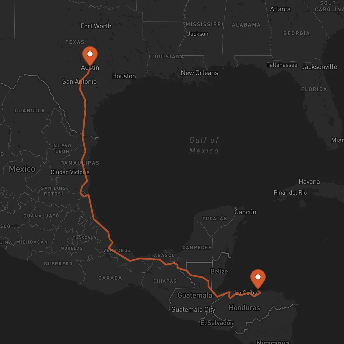 Ruta Austin - Trujillo