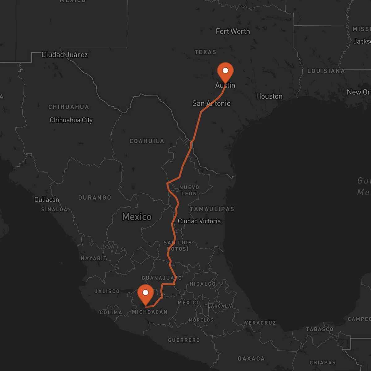 Ruta Uruapan - Austin