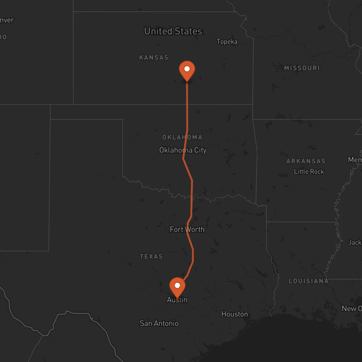 Ruta Wichita - Austin