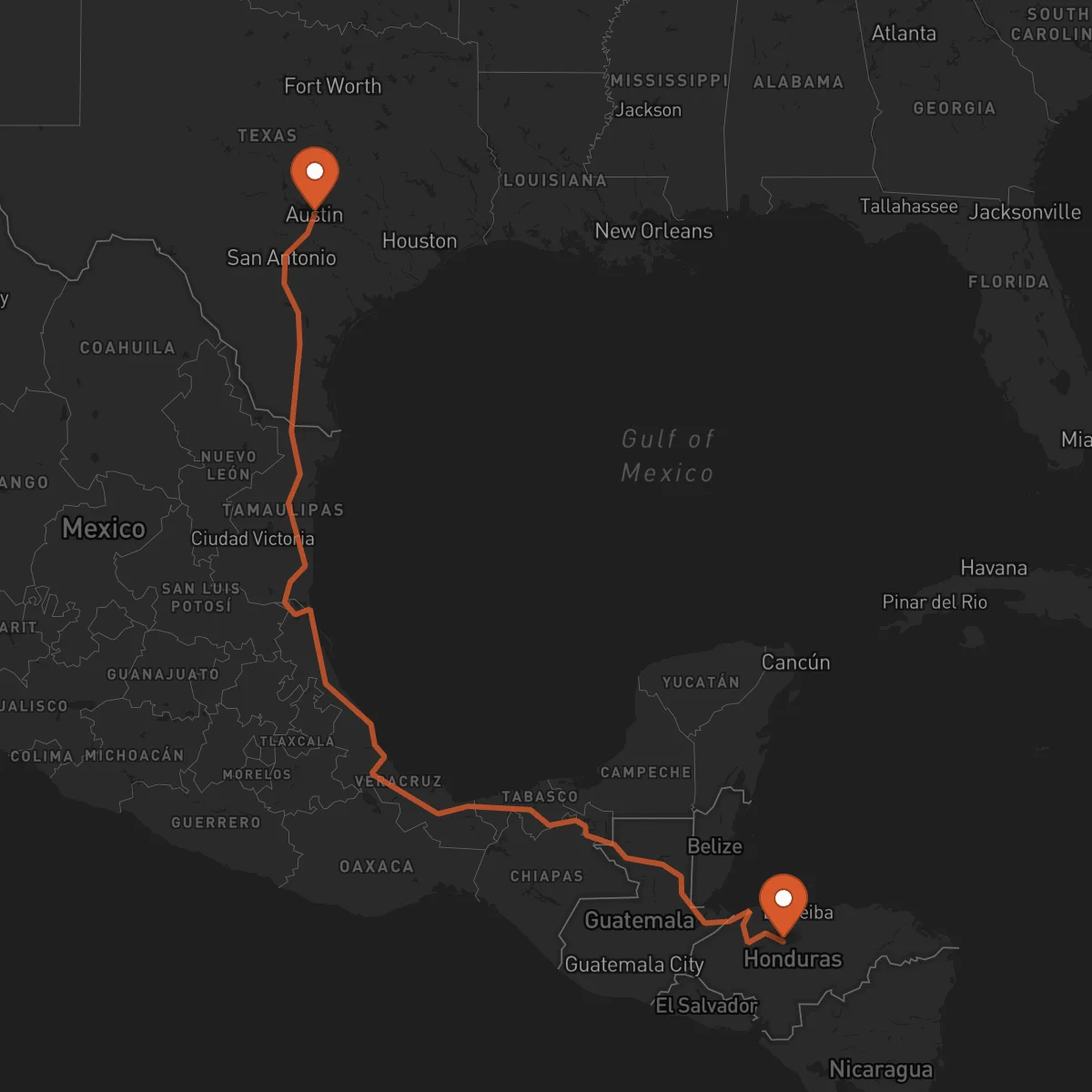 Ruta Yoro - Austin