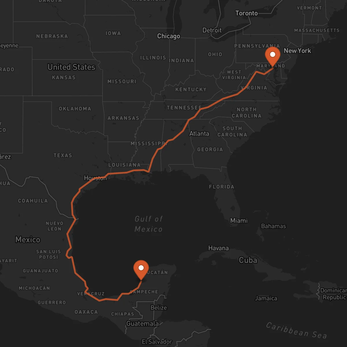 Ruta Campeche - Baltimore