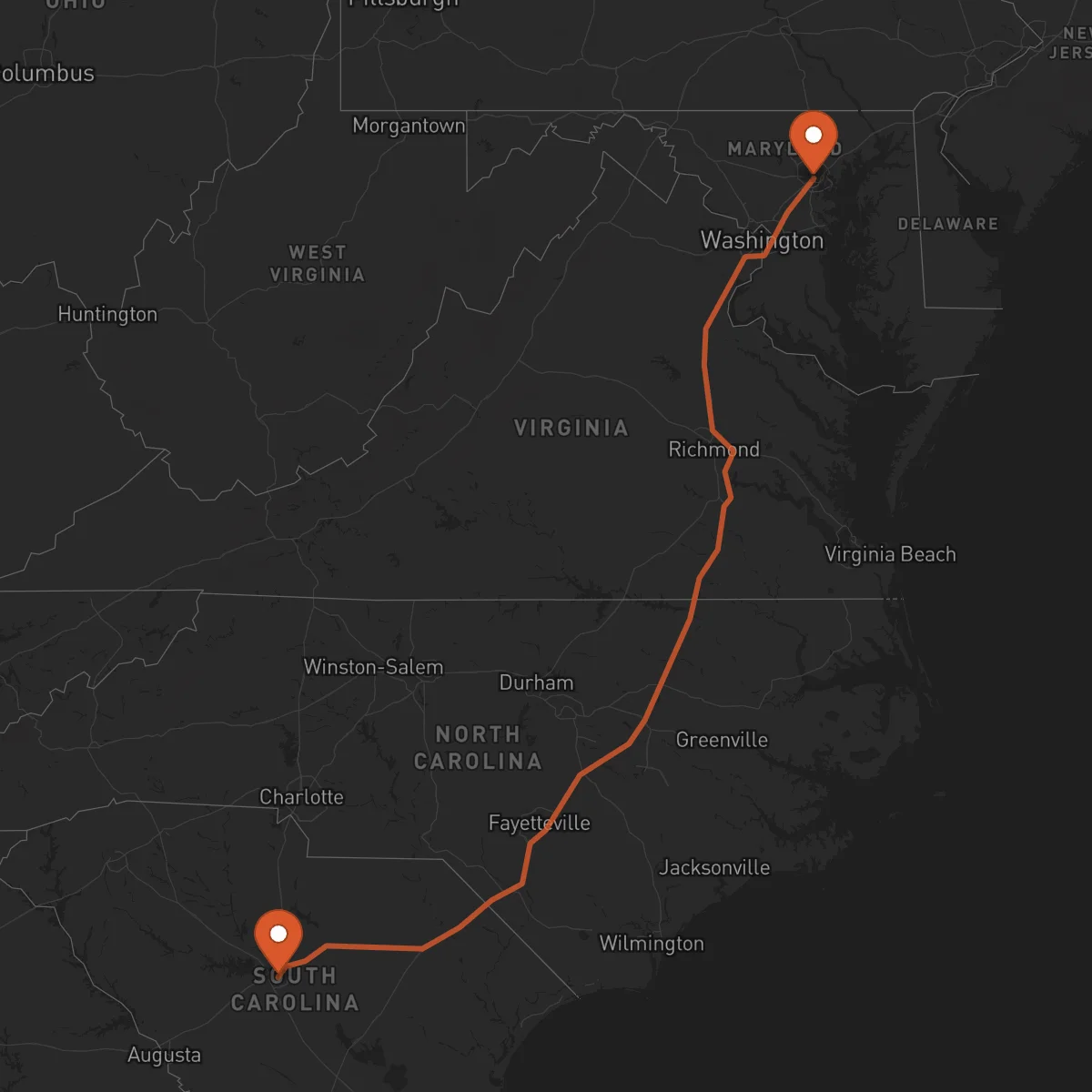 Ruta Baltimore - Columbia
