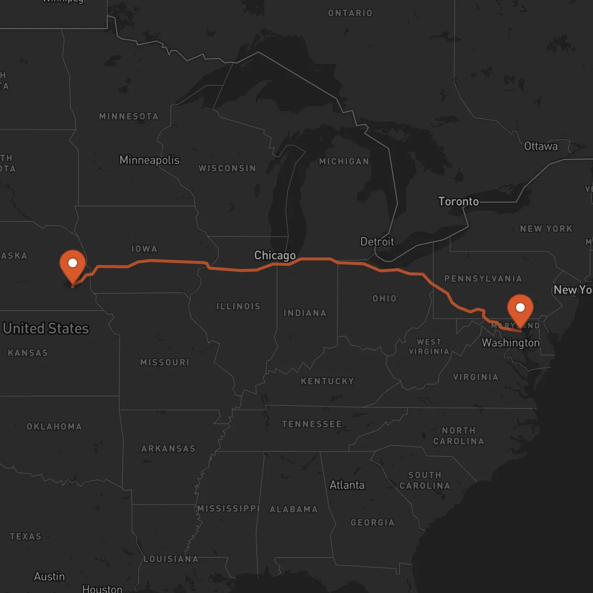 Ruta Baltimore - Lincoln