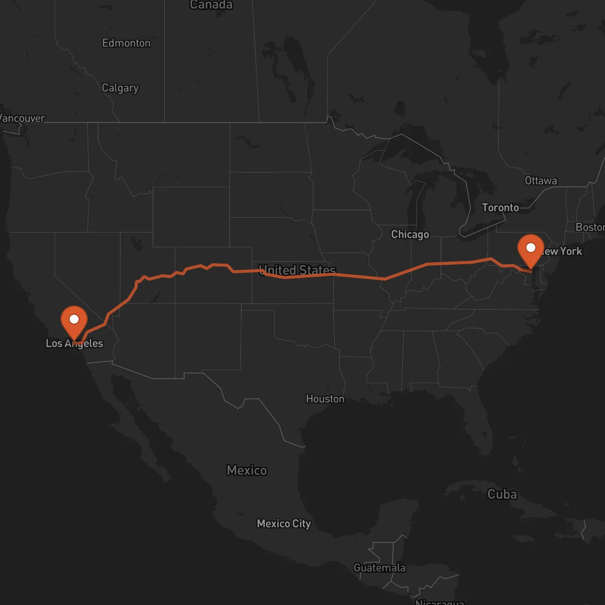 Ruta Baltimore - Los Angeles
