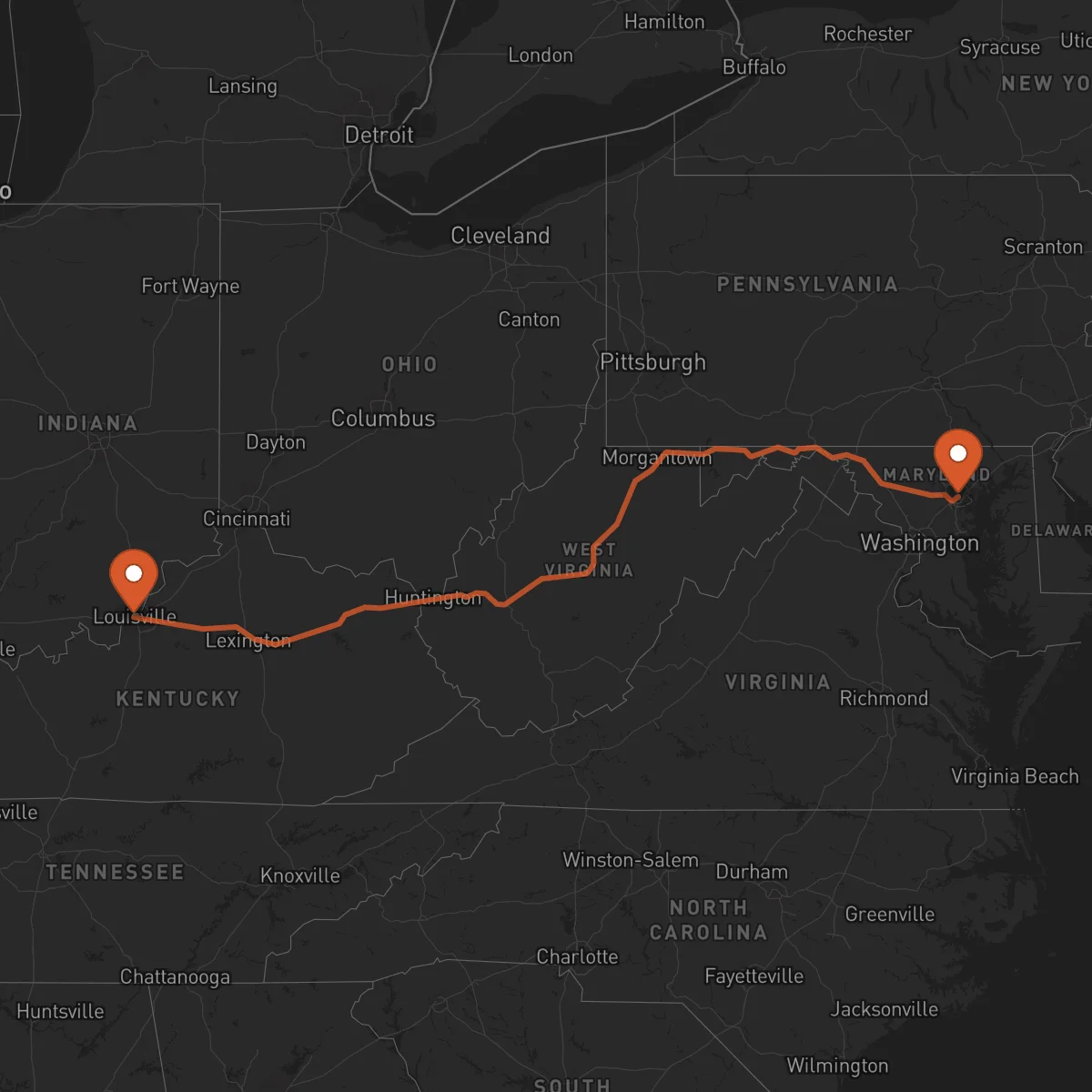 Ruta Baltimore - Louisville