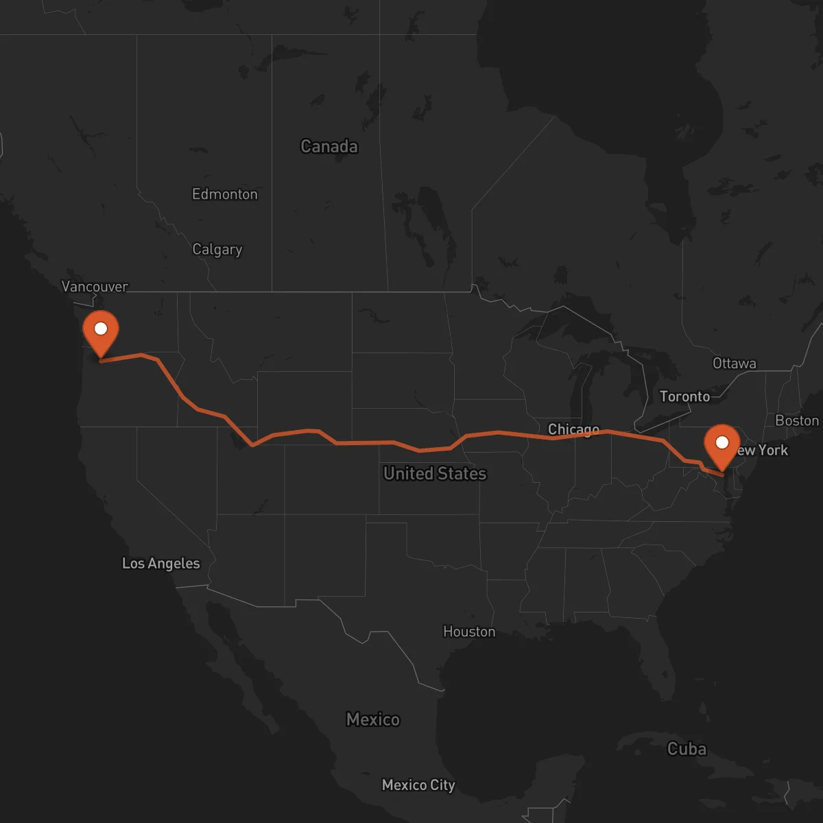 Ruta Baltimore - Portland