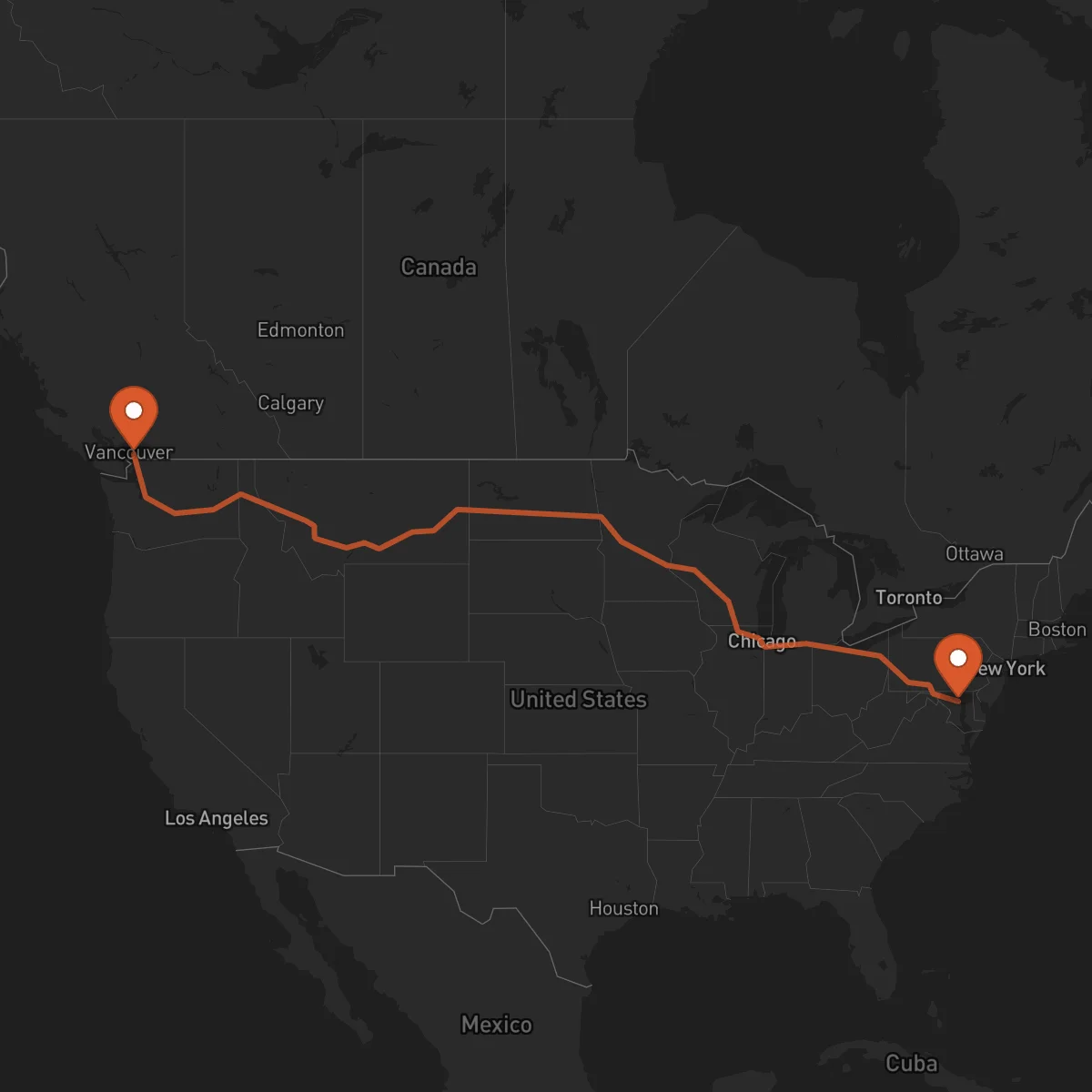 Ruta Surrey - Baltimore