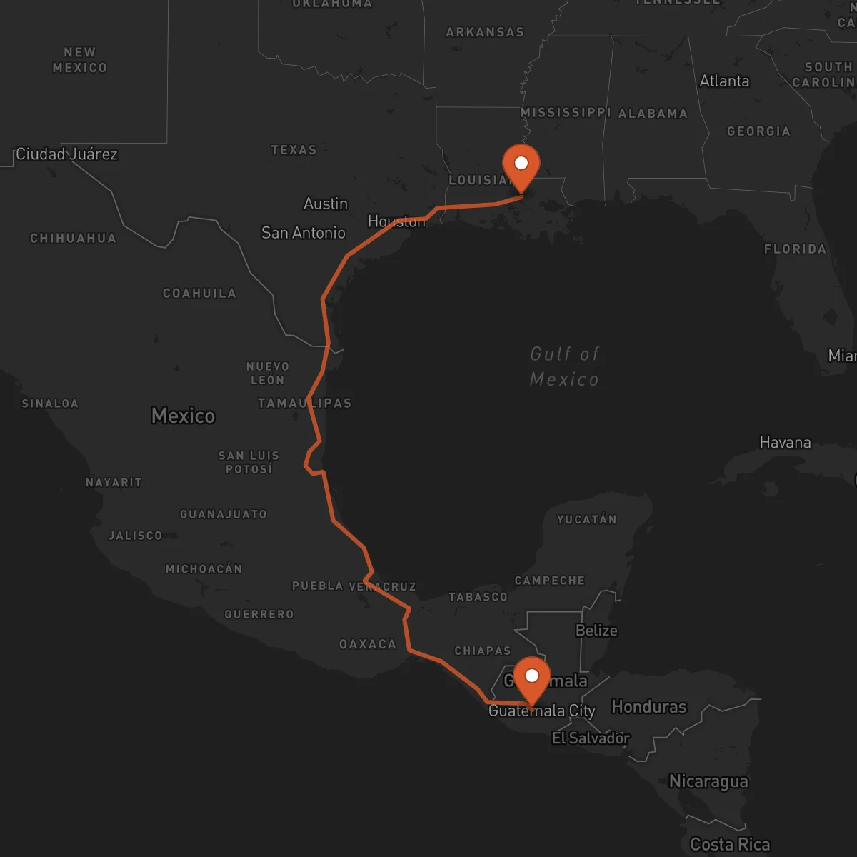 Ruta Chimaltenango - Baton Rouge