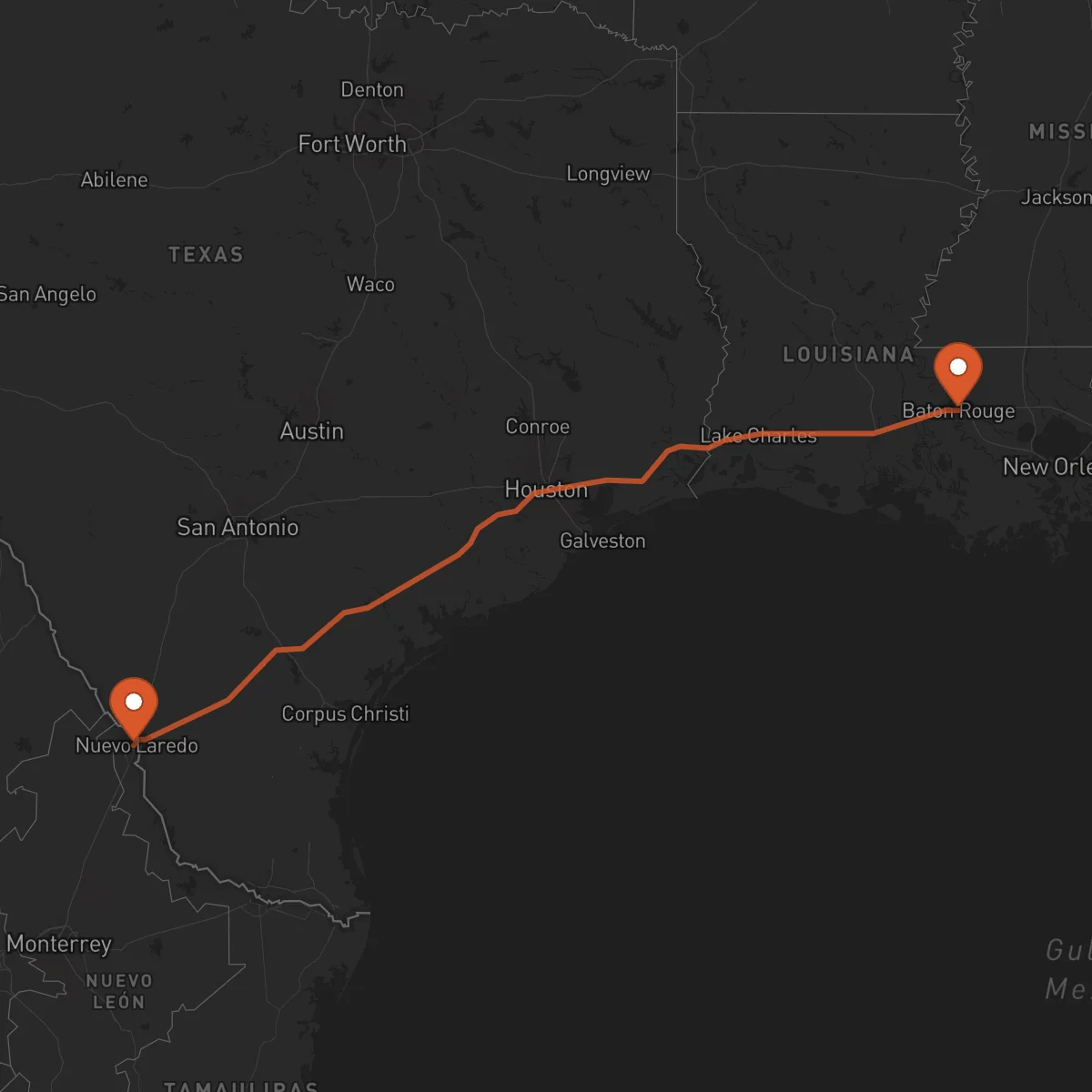 Ruta Nuevo Laredo - Baton Rouge