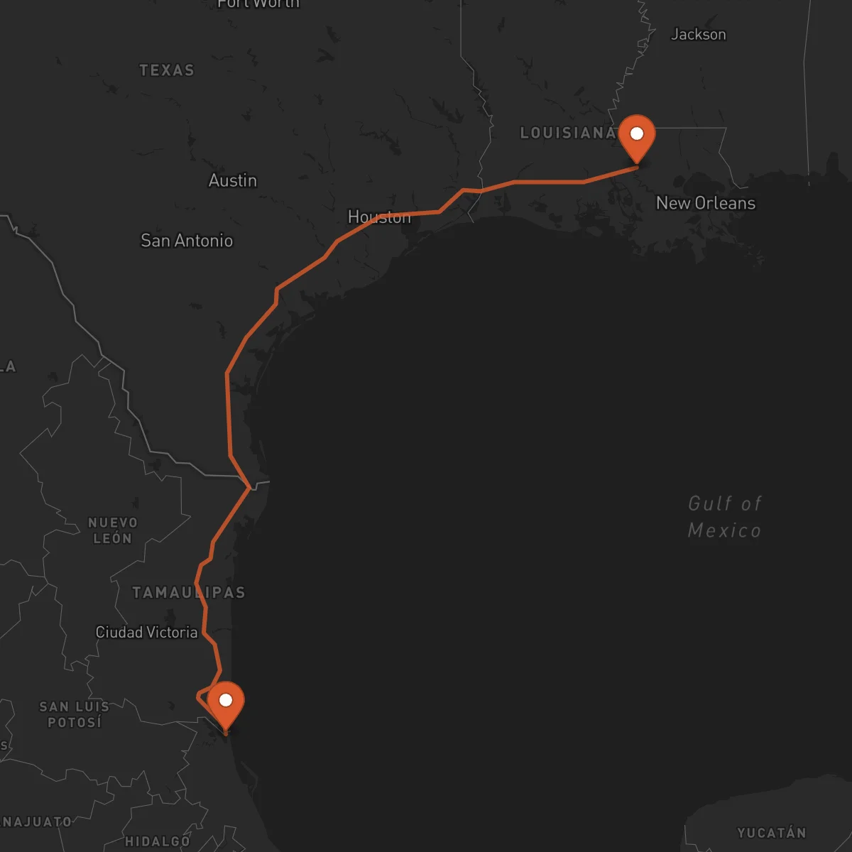 Ruta Tampico - Baton Rouge