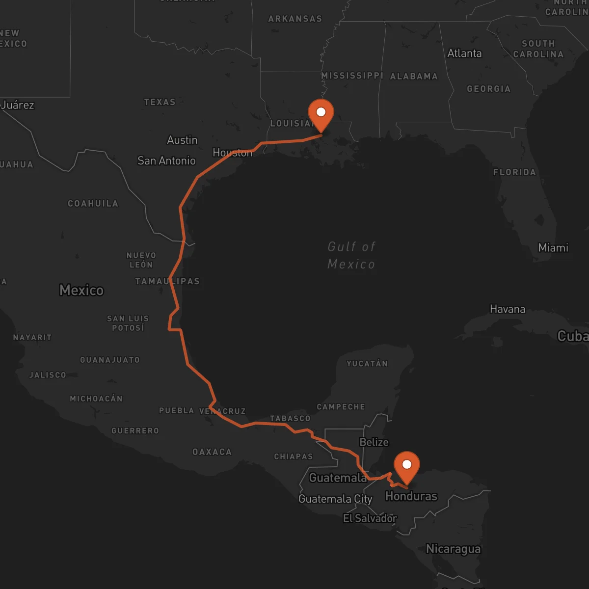 Ruta Yoro - Baton Rouge