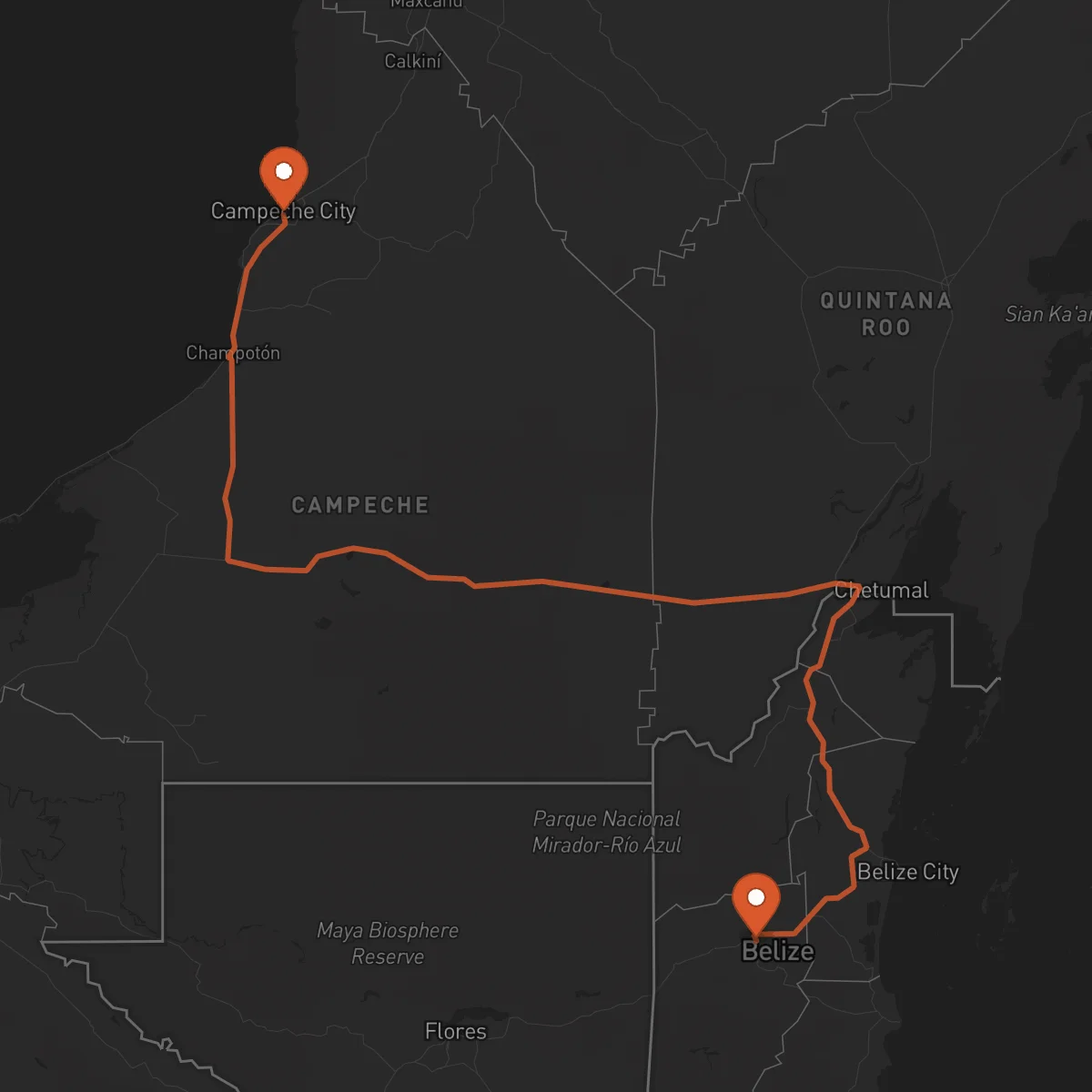 Ruta Campeche - Belmopan