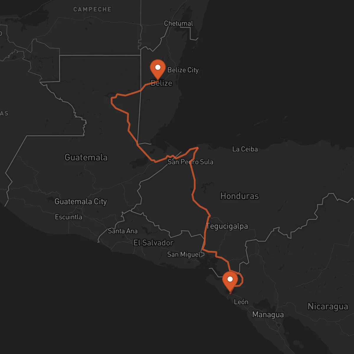 Ruta Chinandega - Belmopan