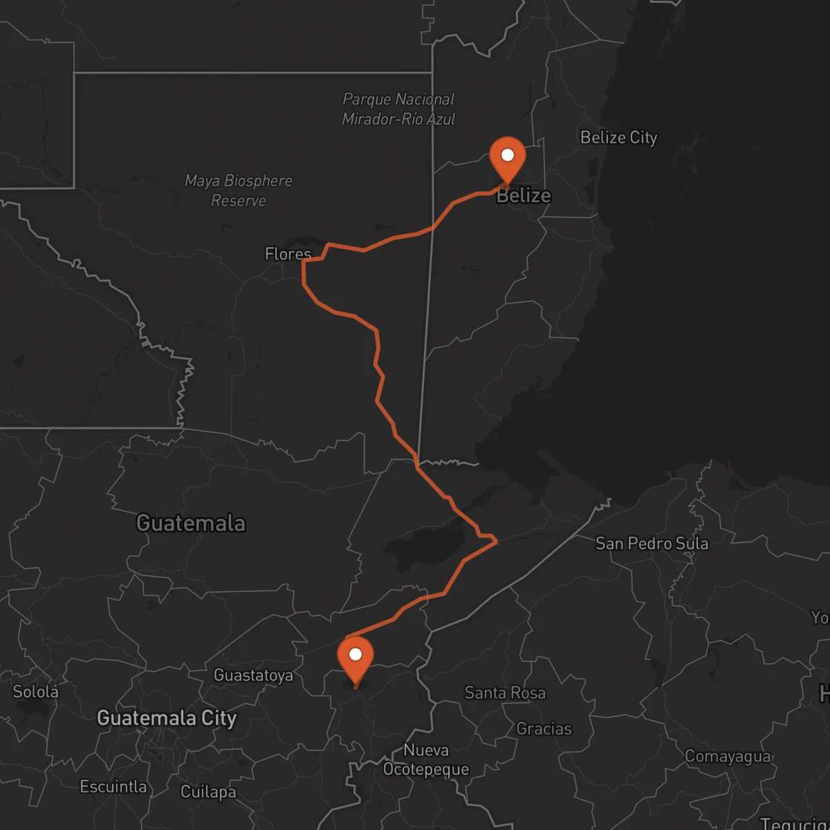 Ruta Belmopan - Chiquimula