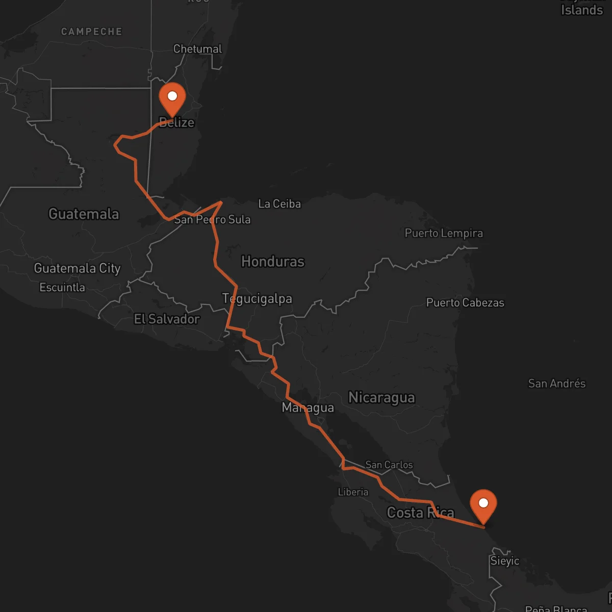 Ruta Belmopan - Limón