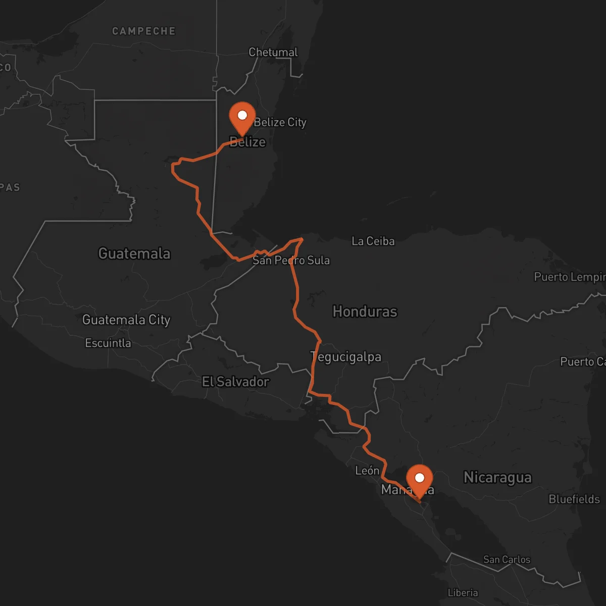 Ruta Belmopan - Masaya