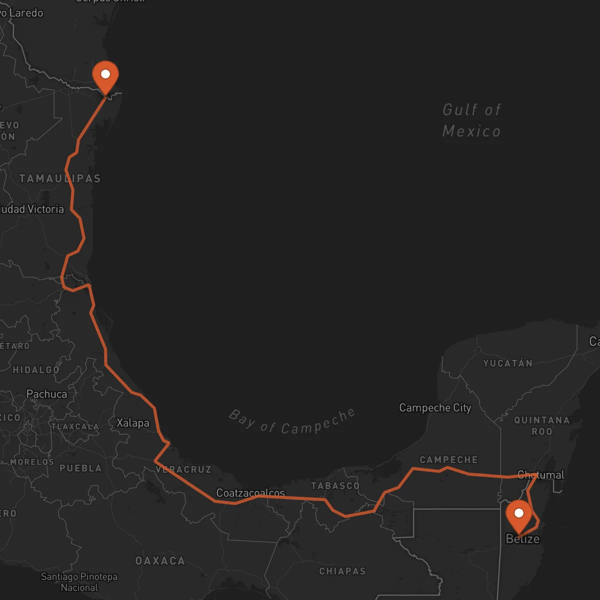 Ruta Belmopán - Matamoros