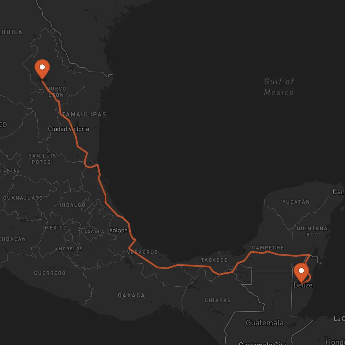 Ruta Monterrey - Belmopan