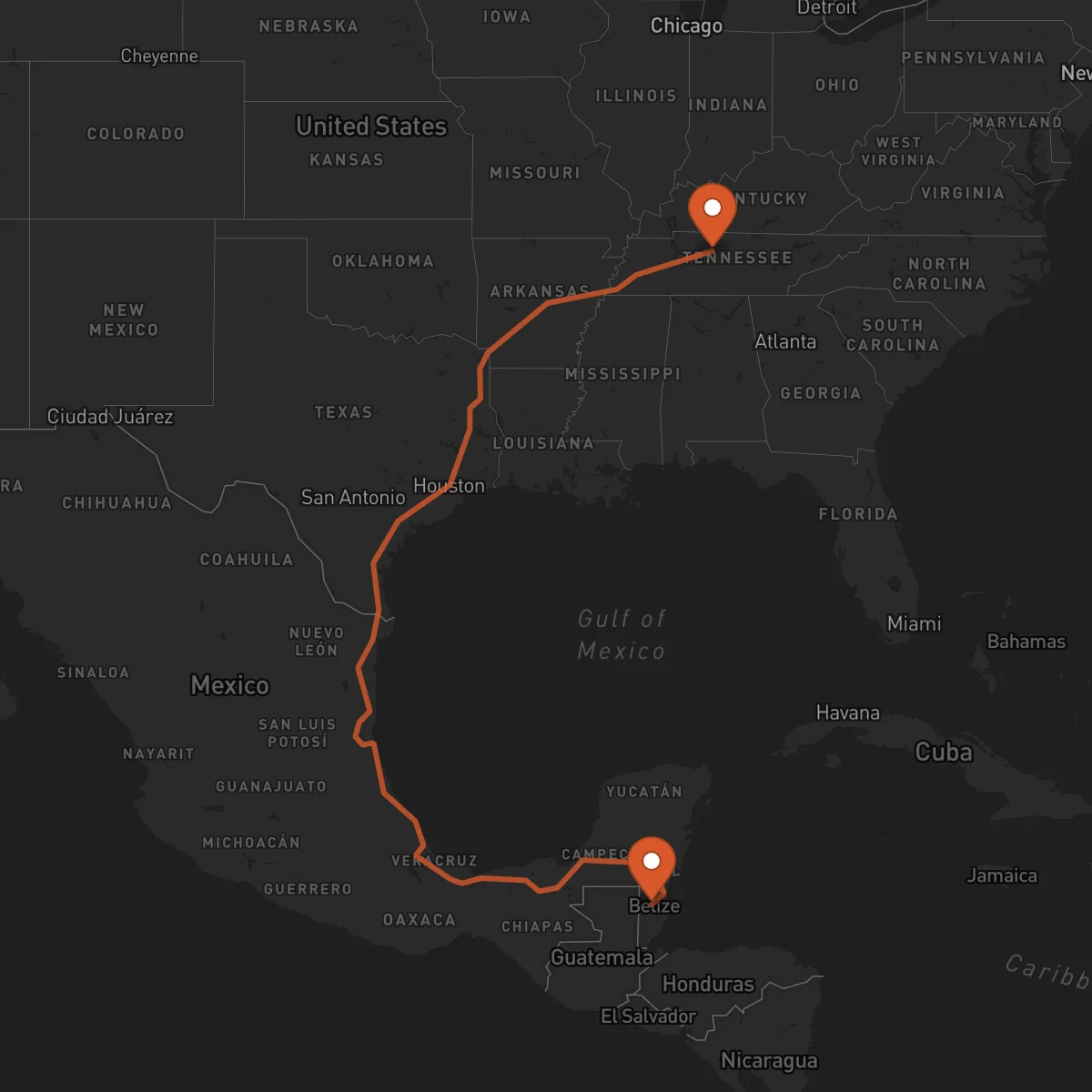 Ruta Belmopán - Nashville