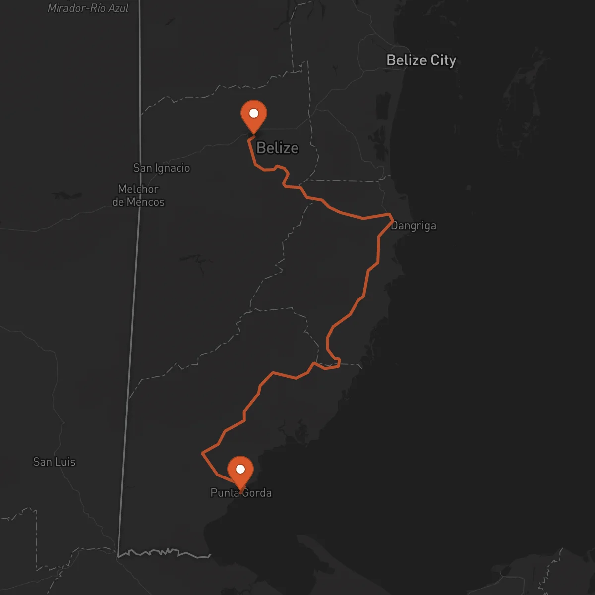 Ruta Punta Gorda - Belmopán