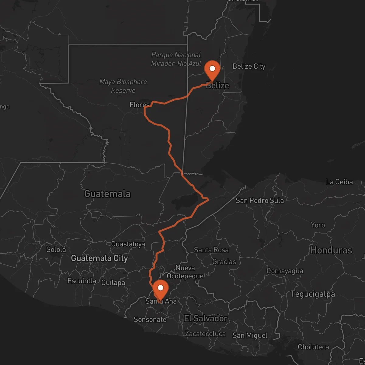 Ruta Santa Ana - Belmopán
