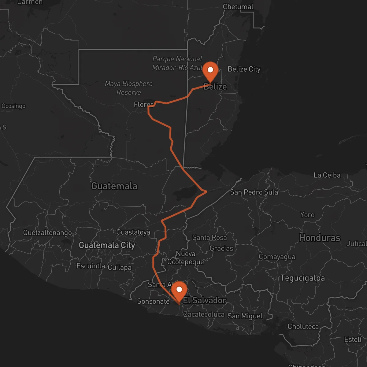 Ruta Belmopan - Santa Tecla