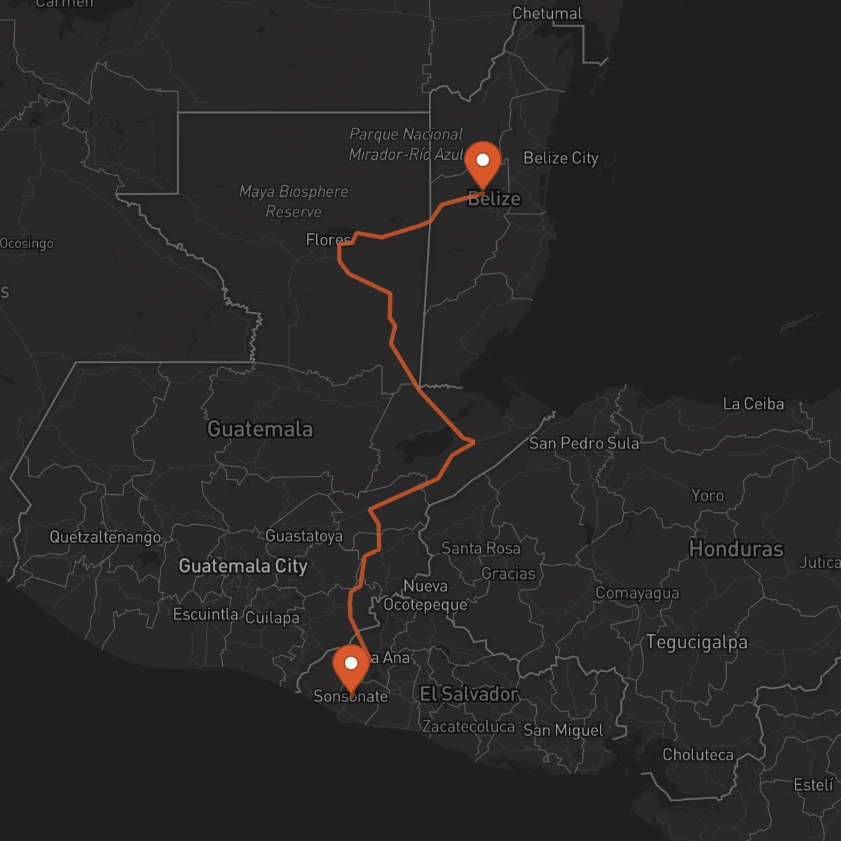 Ruta Sonsonate - Belmopan