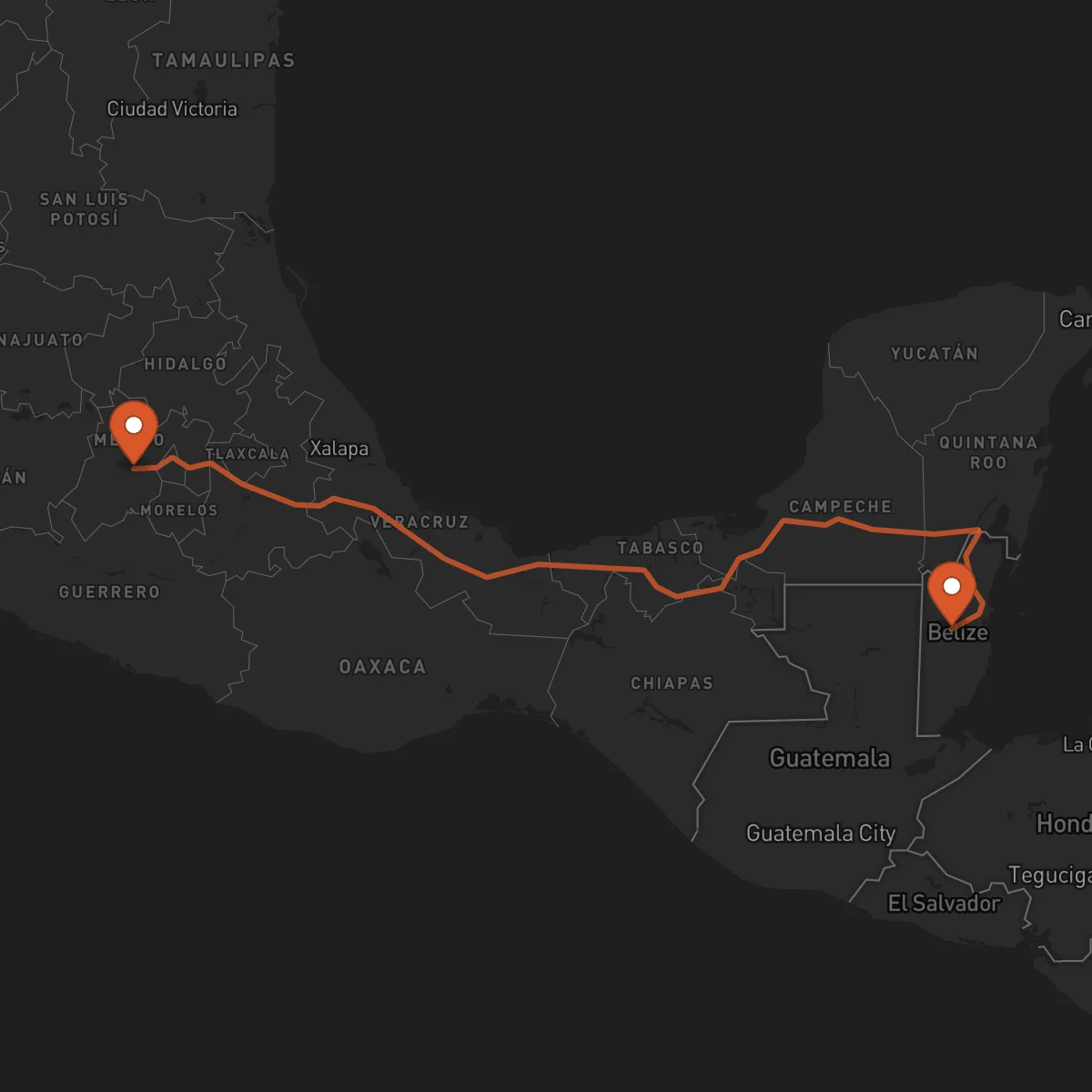 Ruta Belmopán - Toluca