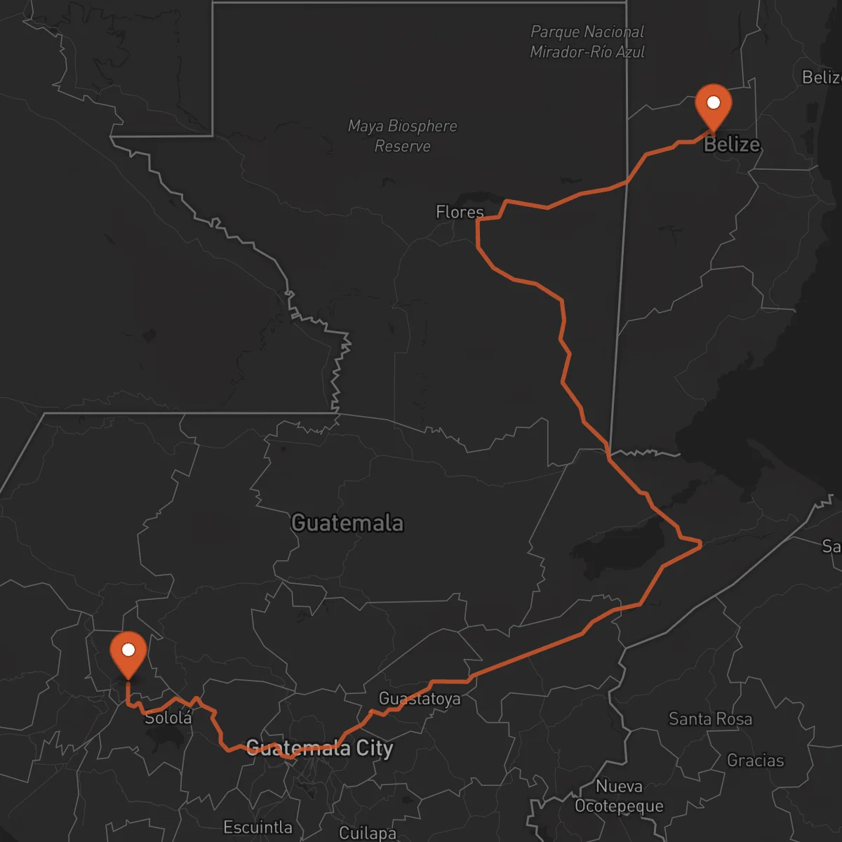 Ruta Belmopán - Totonicapán