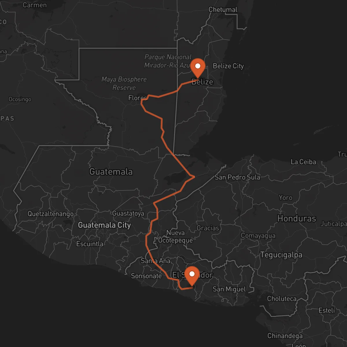 Ruta Belmopan - Zacatecoluca