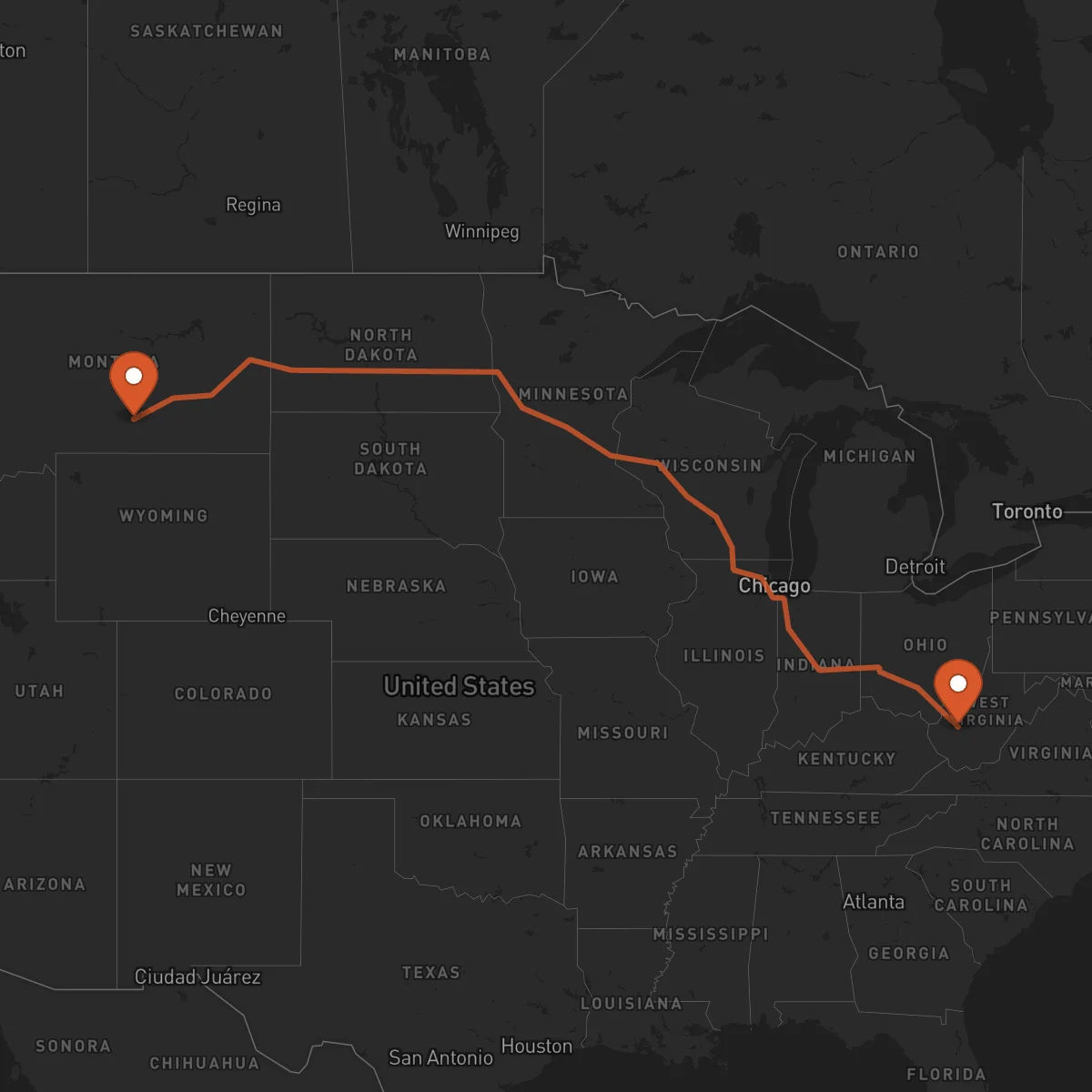 Ruta Charleston - Billings