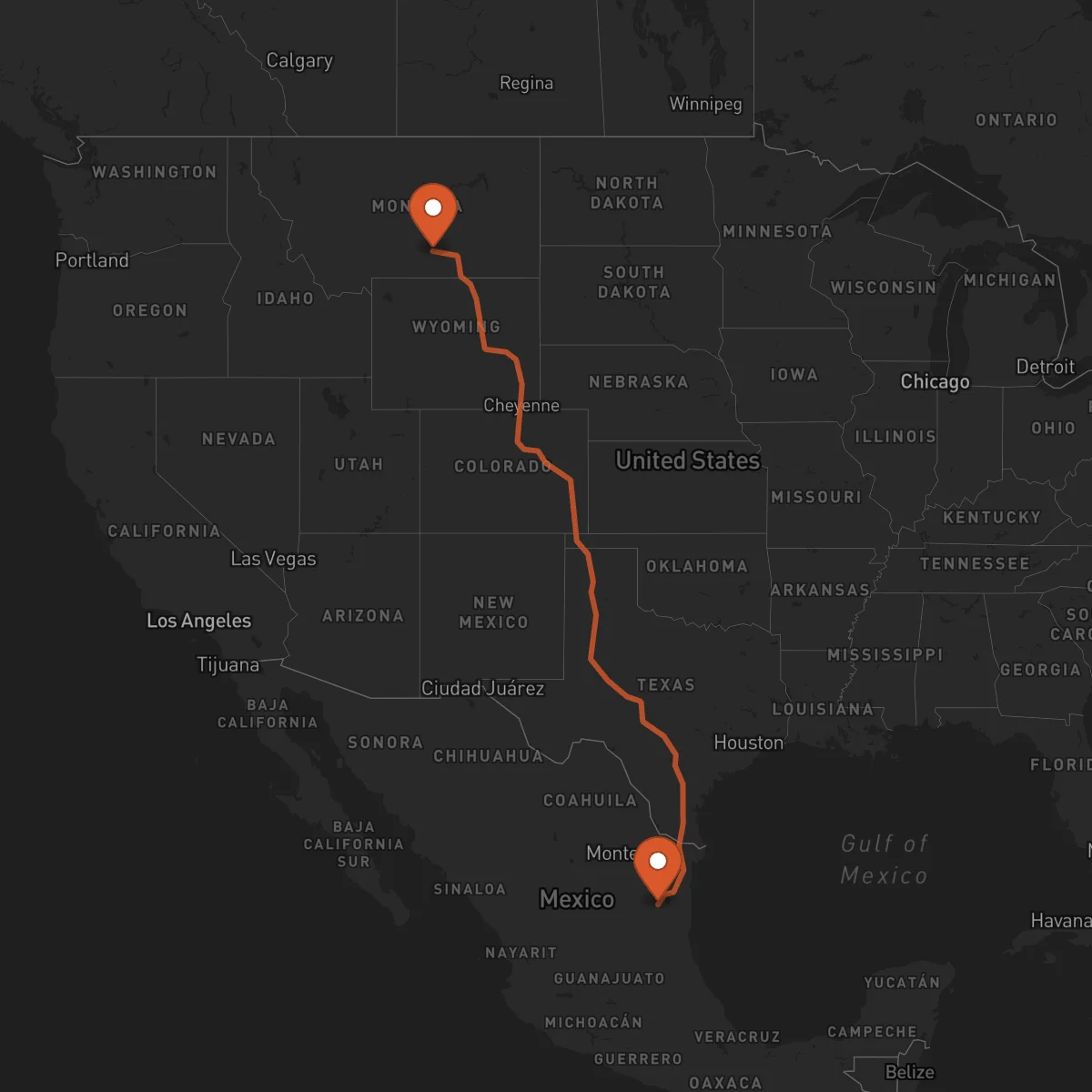 Ruta Ciudad Victoria - Billings