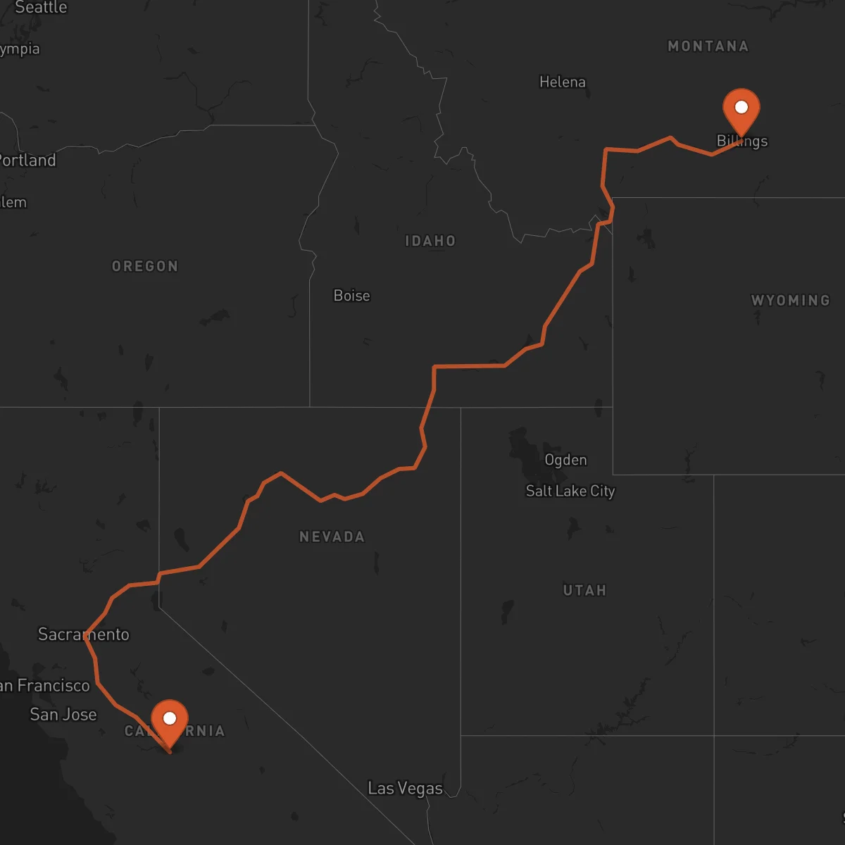 Ruta Fresno - Billings