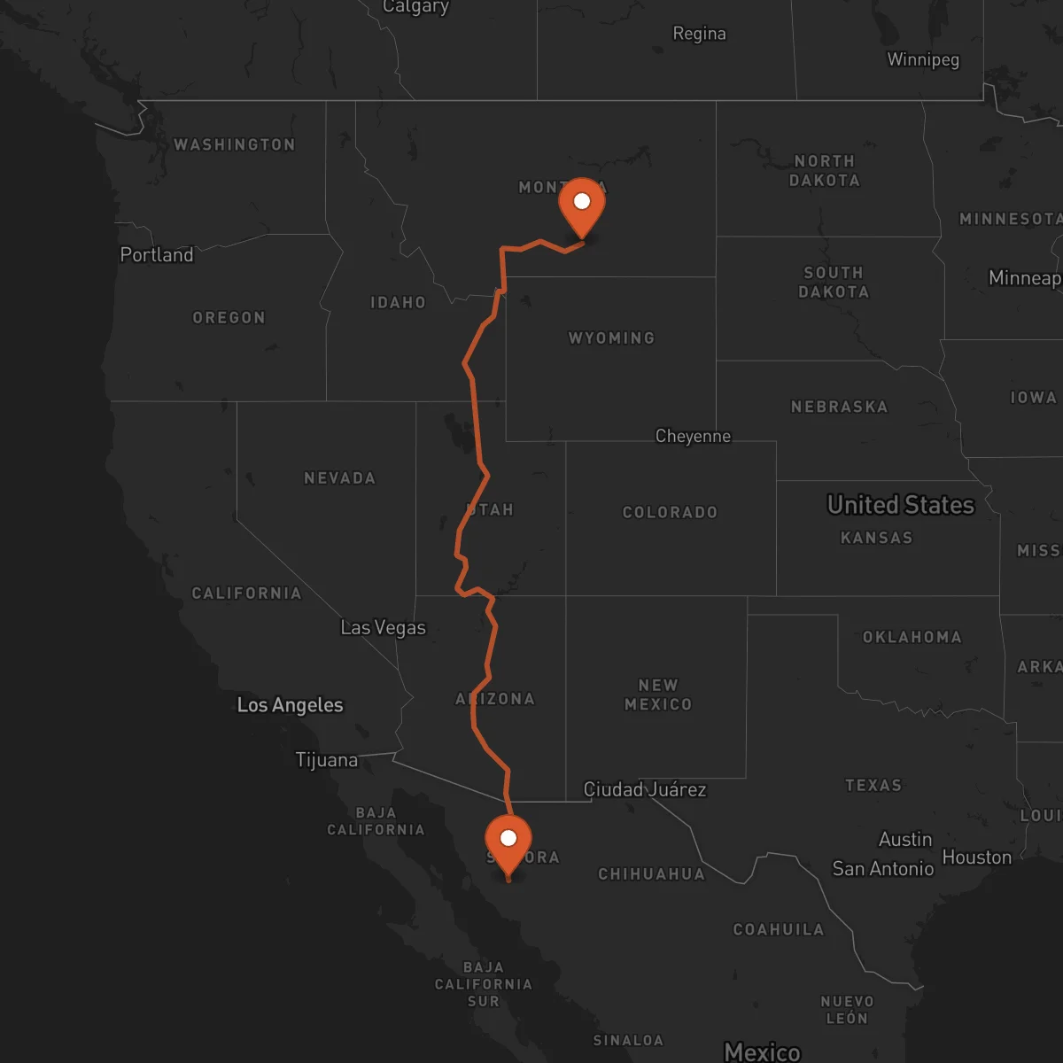 Ruta Hermosillo - Billings