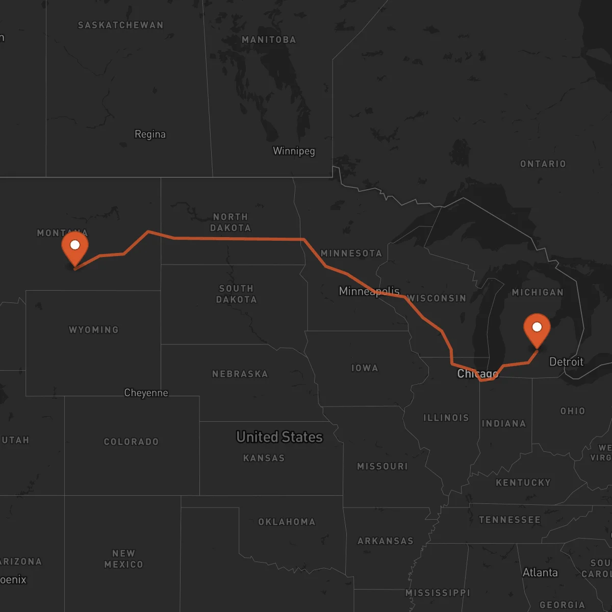 Ruta Lansing - Billings