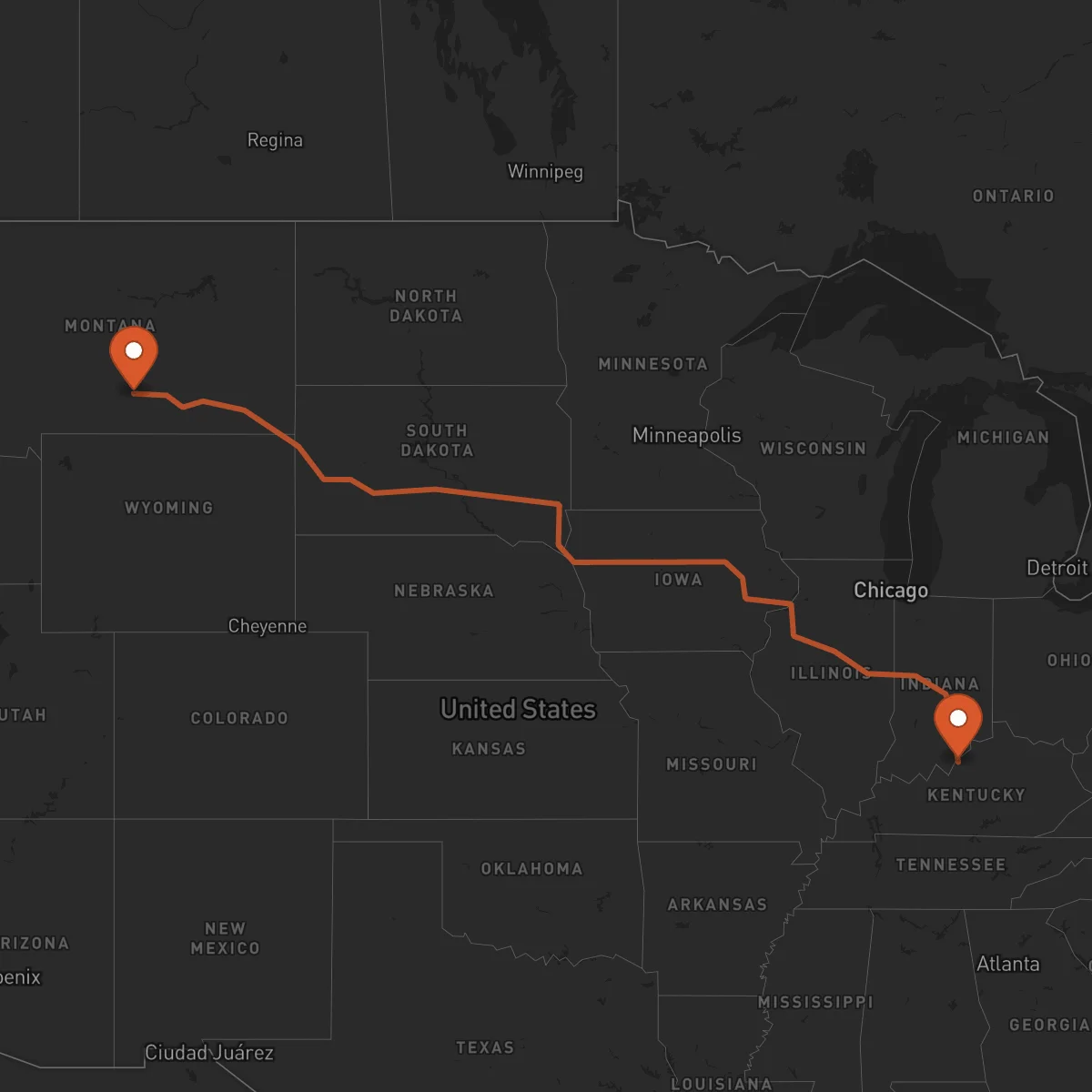 Ruta Louisville - Billings