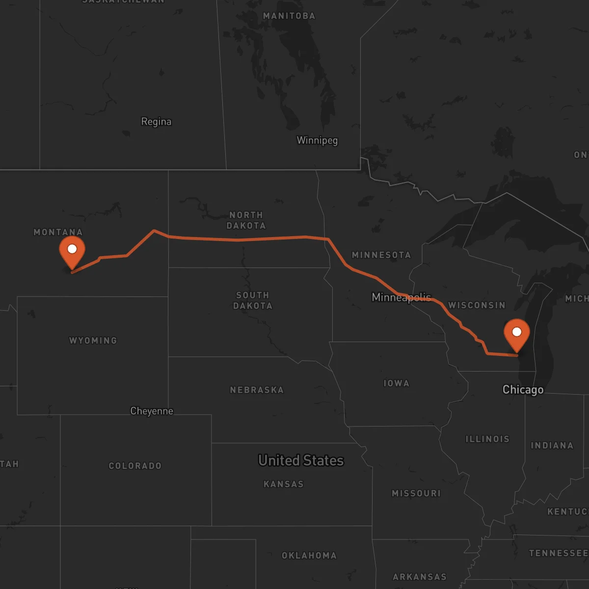 Ruta Milwaukee - Billings