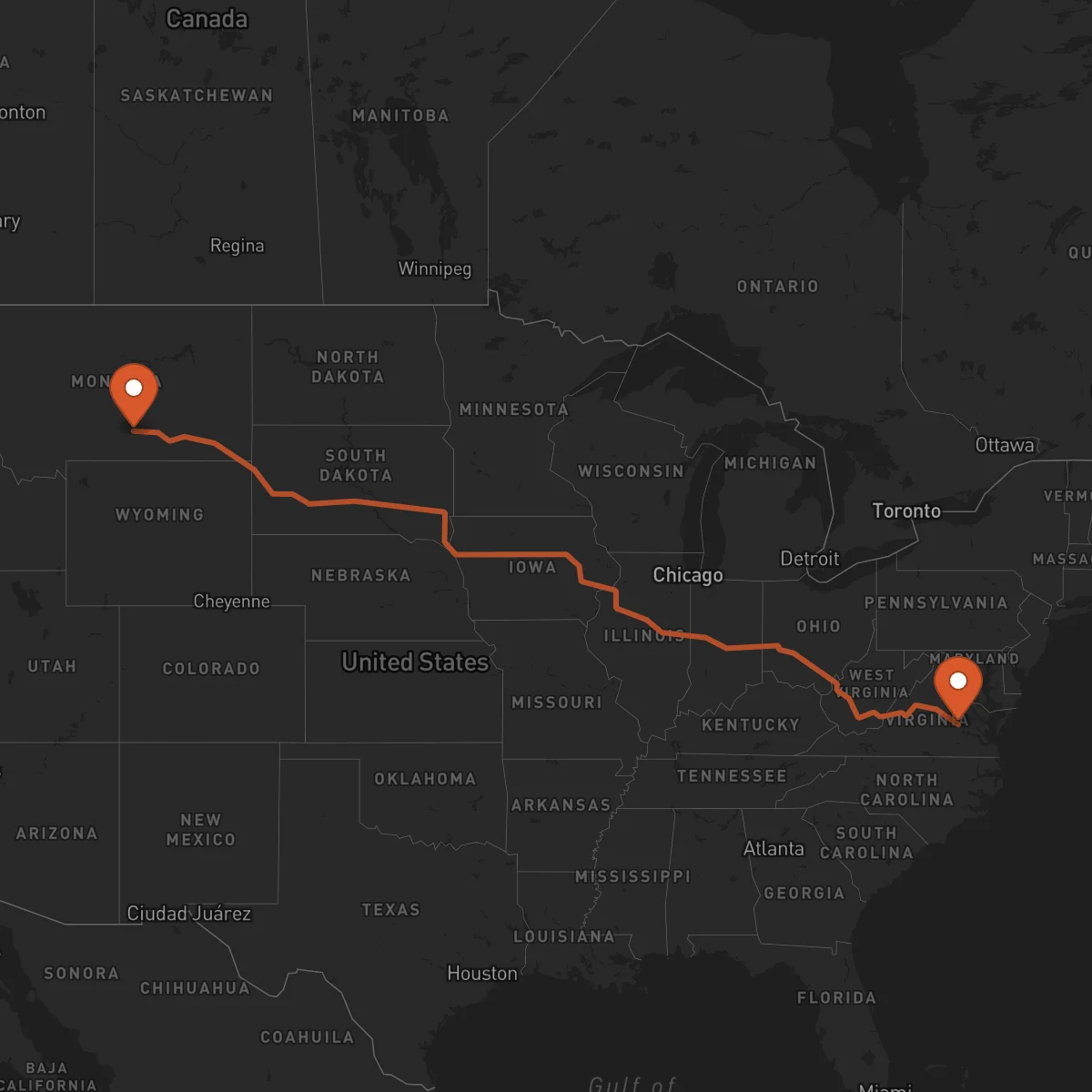 Ruta Richmond - Billings