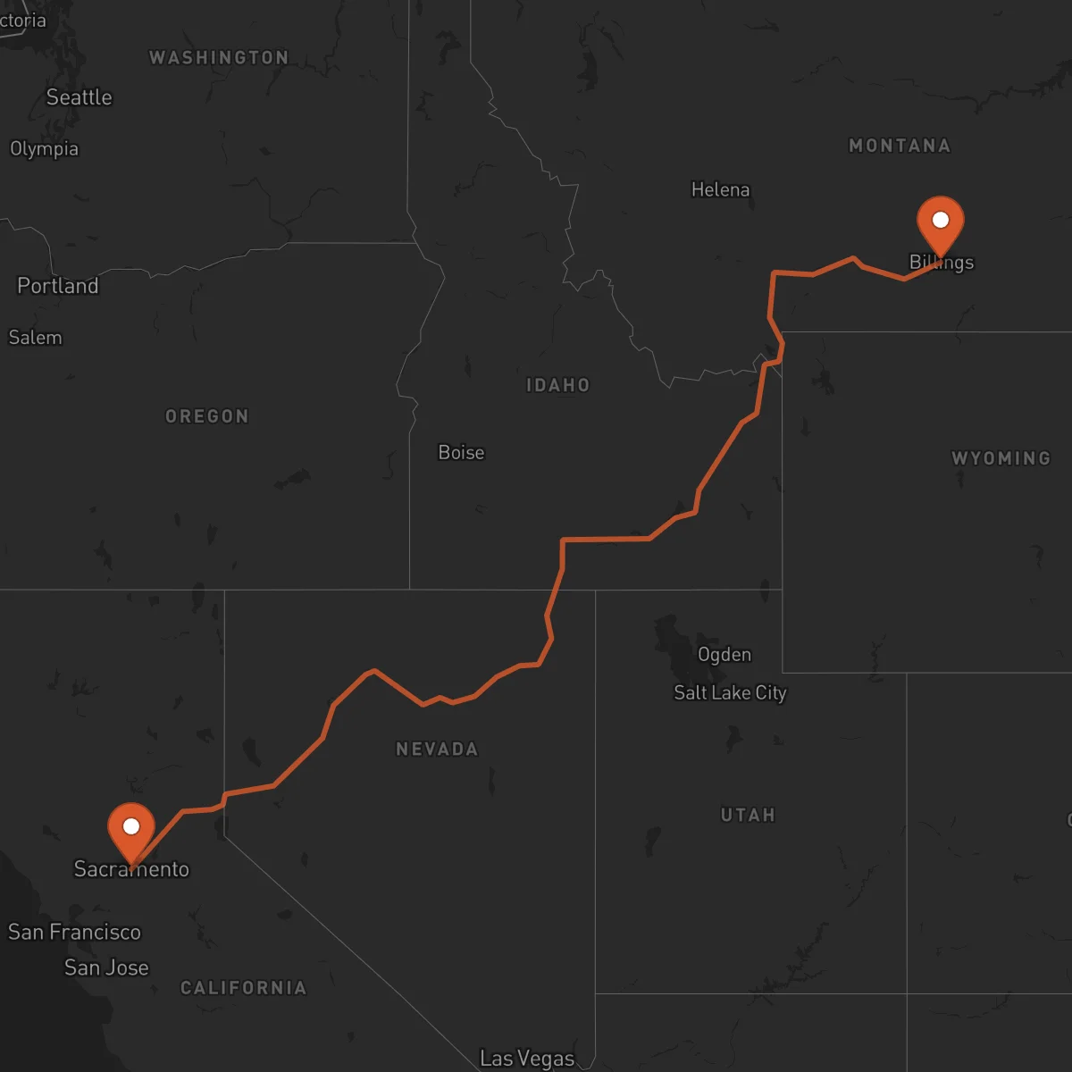 Ruta Sacramento - Billings