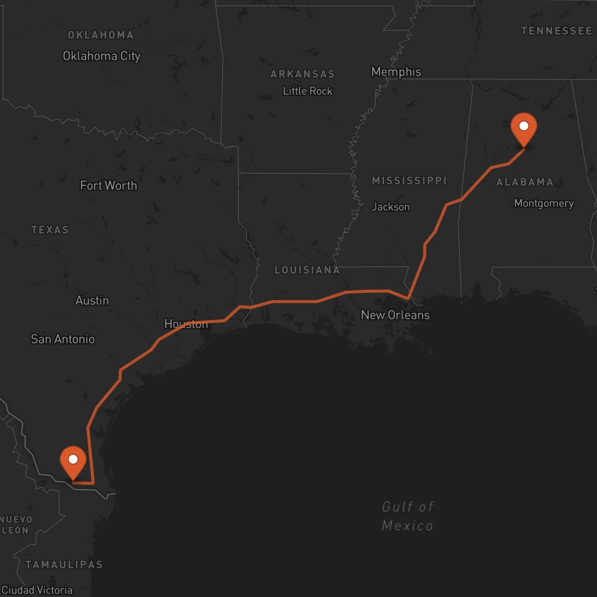 Ruta McAllen - Birmingham