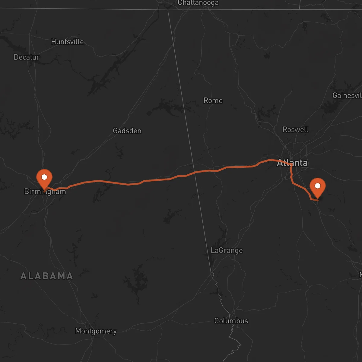 Ruta Birmingham - McDonough