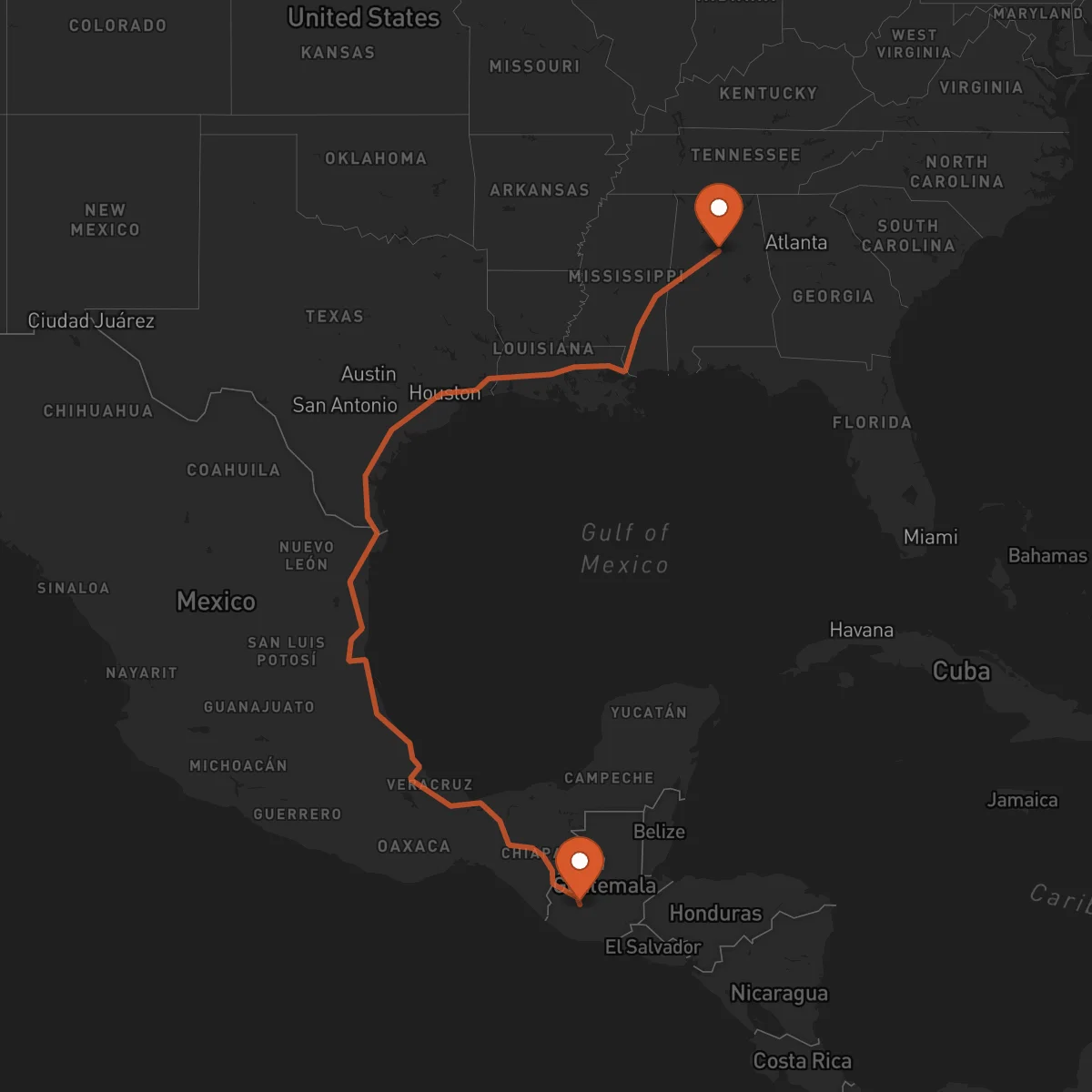 Ruta Birmingham - Santa Cruz del Quiché