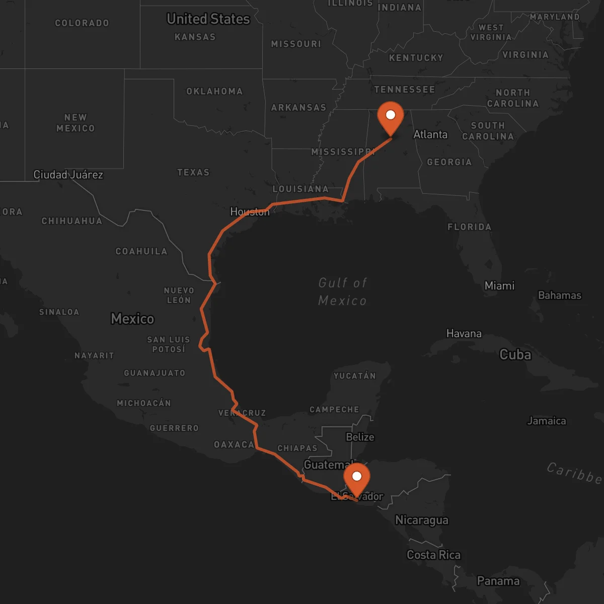 Ruta Birmingham - Zacatecoluca