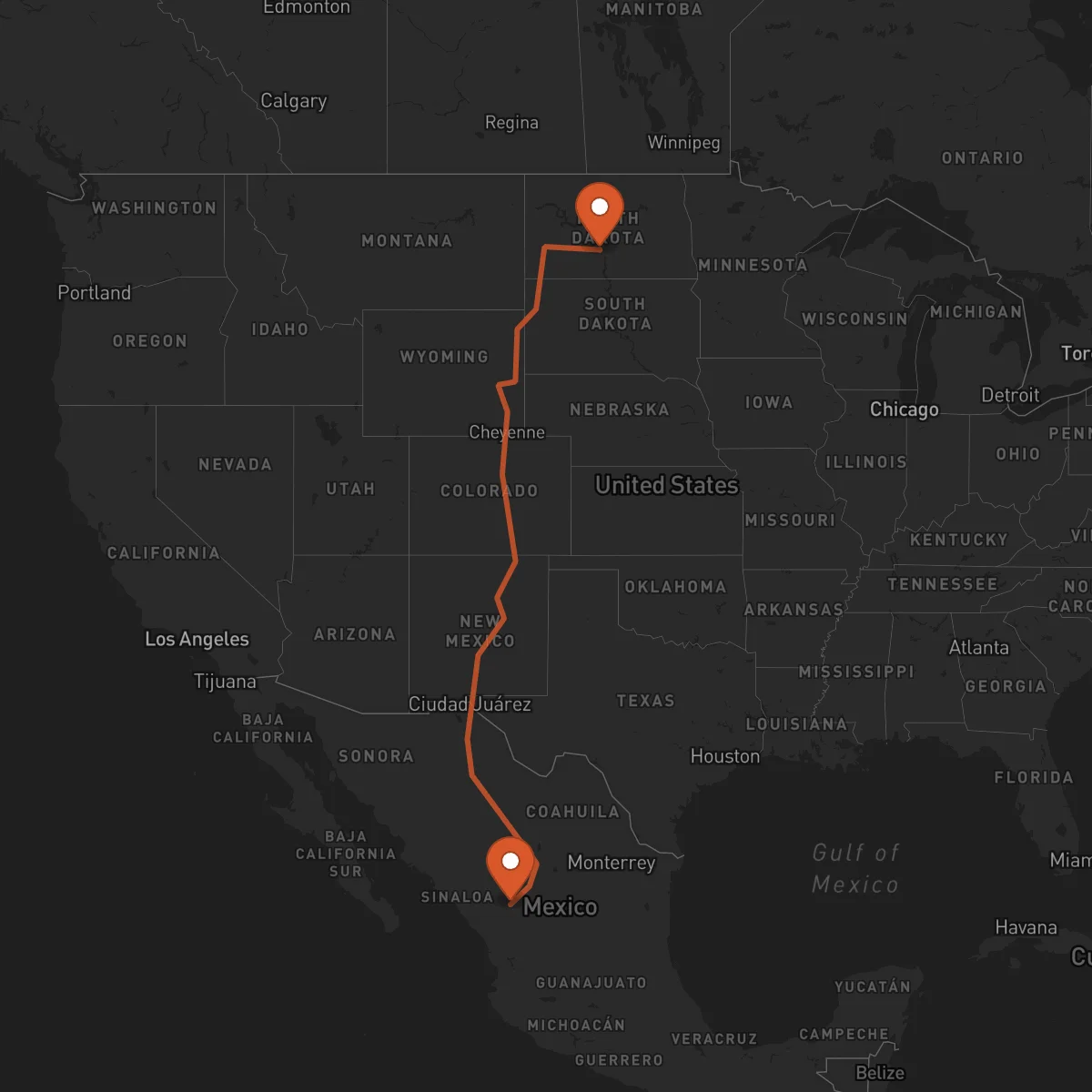 Ruta Bismarck - Durango