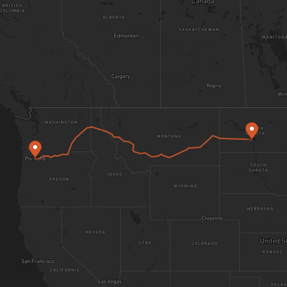Ruta Bismarck - Portland