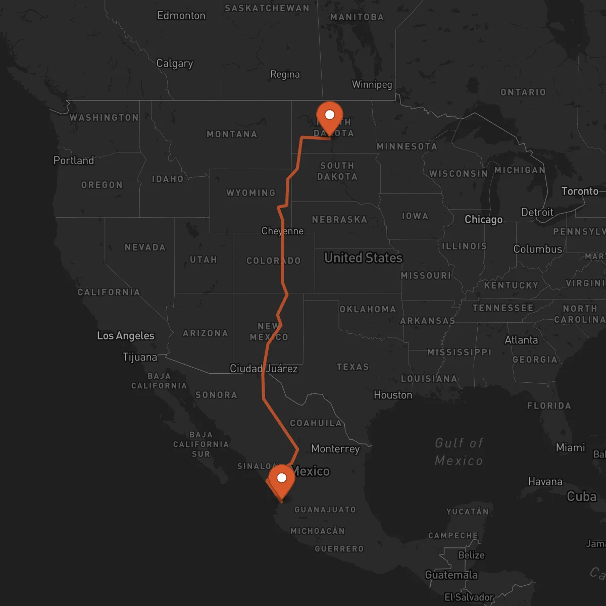 Ruta Tepic - Bismarck